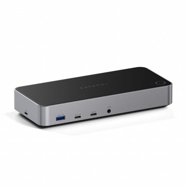 Satechi Aluminium 4K Display Docking Station (3x 4K / 60Hz, 2x DisplayPort 1.4 4k / 60Hz, 3x HDMI, 1x DP Alt Mode 1x USB 3.1, 1x USB-C 3.1 Gen2, 2 x USB3.0, 1x USB-C 3.0, 1x Ethernet, 1x Audio, Kensington Lock) - Grey