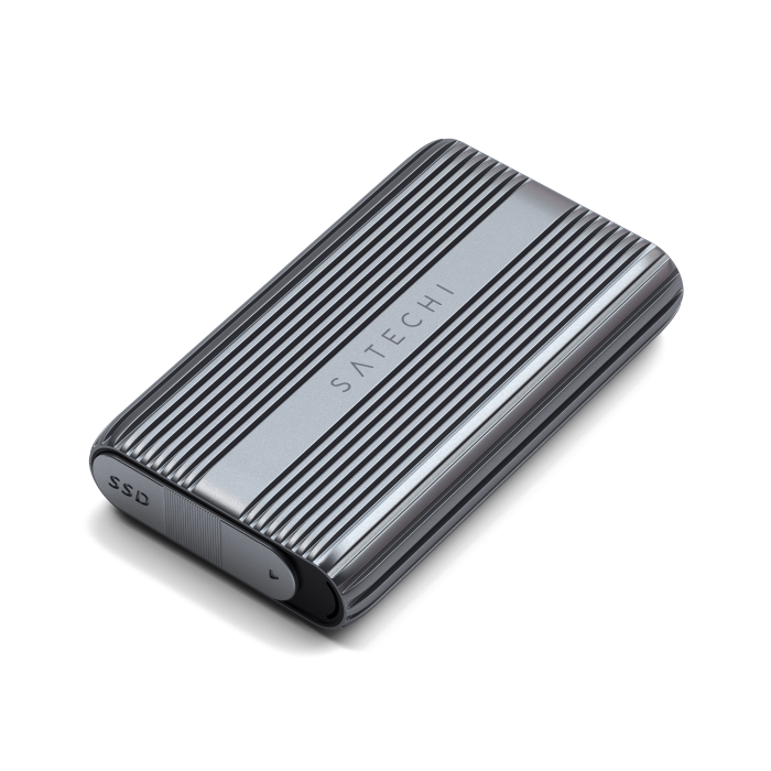 Satechi USB4 NVMe SSD Pro Enclosure (M.2 NVMe Drives 2280 / 2260 / 2242mm-16TBmax, PCI-E Gen 4x4, max bandwidth 8GB / s, reading / writing 3840MB / s ) - Grey