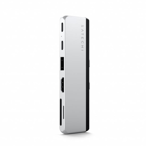 Satechi DUAL USB-C HUB for SURFACE PRO 9 (1x USB4 Pass-through Port 100WвЂЇPD, 1x 6K / 60Hz or Dual 4K / 60Hz VideoвЂЇ40Gbps, 2x USB-C 3.2 Gen 2 Port, 1x USB-A 3.2 Gen 2, HDMI 2.0 Port (4K / 60Hz)вЂЇSD / microSD)
