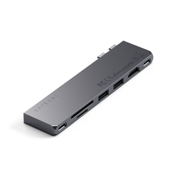 Satechi PRO HUB SLIM (1xUSB4, 1xHDMI, 2xUSB-A, SD / MicroSD, UHS-I up to 104MB / s, SD / SDHC / SDXC up to 2TB, 1xUSB-C) - Space Grey