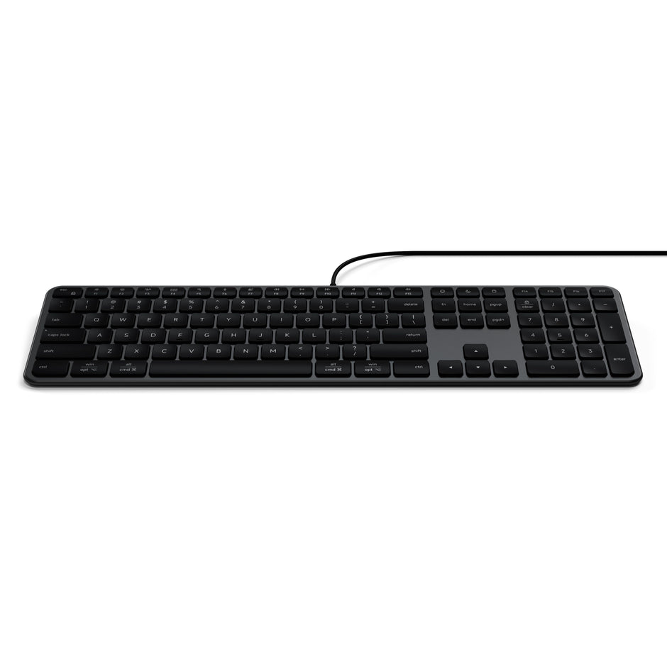 Satechi Slim LX3 Wired Keyboard – жична клавиатура с USB-C и USB-A - Space Black