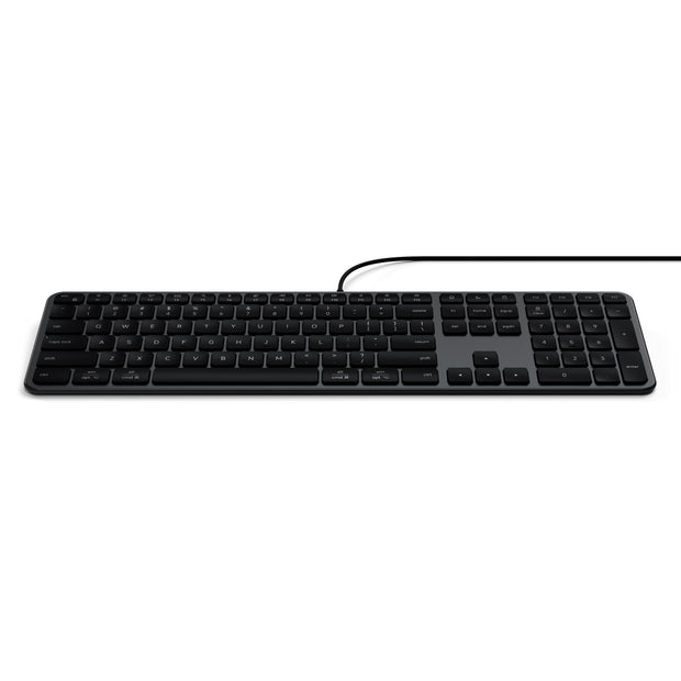 Satechi Slim LX3 Wired Keyboard – жична клавиатура с USB-C и USB-A - Space Black