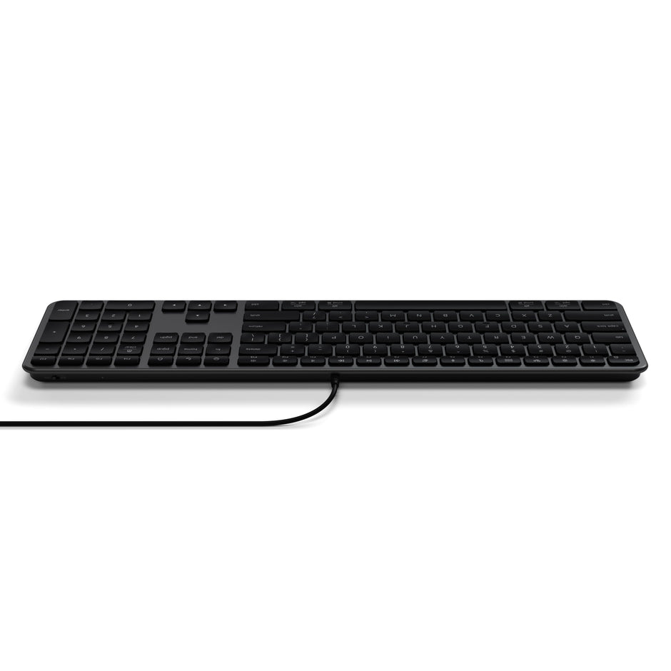 Satechi Slim LX3 Wired Keyboard – жична клавиатура с USB-C и USB-A - Space Black