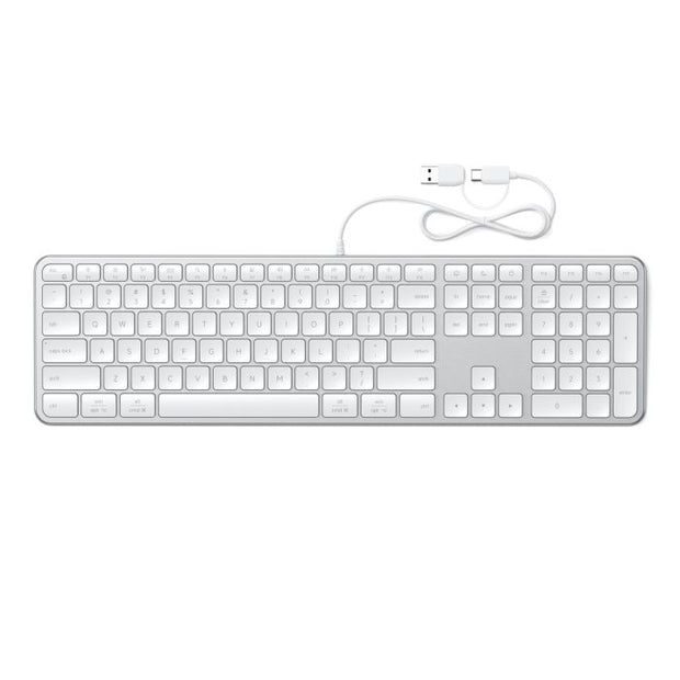 Satechi Slim LX3 Wired Keyboard – жична клавиатура с USB-C и USB-A - Space Black