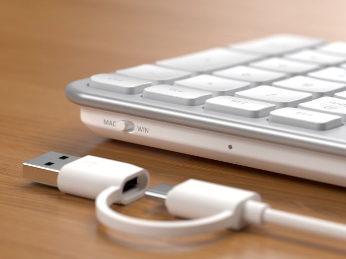 Satechi Slim LX3 Wired Keyboard – жична клавиатура с USB-C и USB-A - Space Black