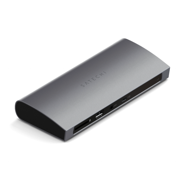 Satechi Aluminium Thunderbolt 4 Dock (1xT4 P 96W, 3x T4 40Gbps 15W, Ethernet, 3xUSB-A 3.2 10 Gbps, 1xUSB-A 2.0 charging, SDcard, 3.5mm audio) EU version - Space Grey