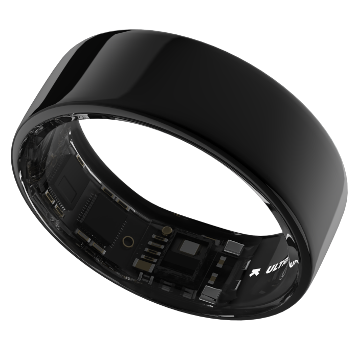 Ultrahuman Ring Air - Smart Ring, Charger, USB Cable / Size-12- Aster Air Black