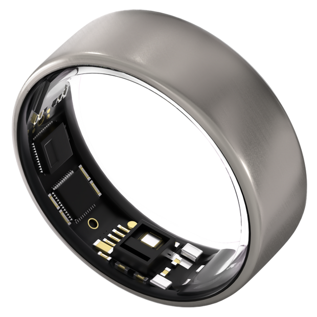 Ultrahuman Ring Air - Smart Ring, Charger, USB Cable / Size-13- Raw Titanium