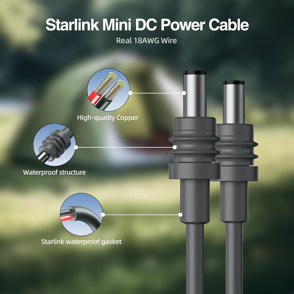 Starlink Mini DC Power Cable 15/30m – захранващ кабел за Старлинк Мини