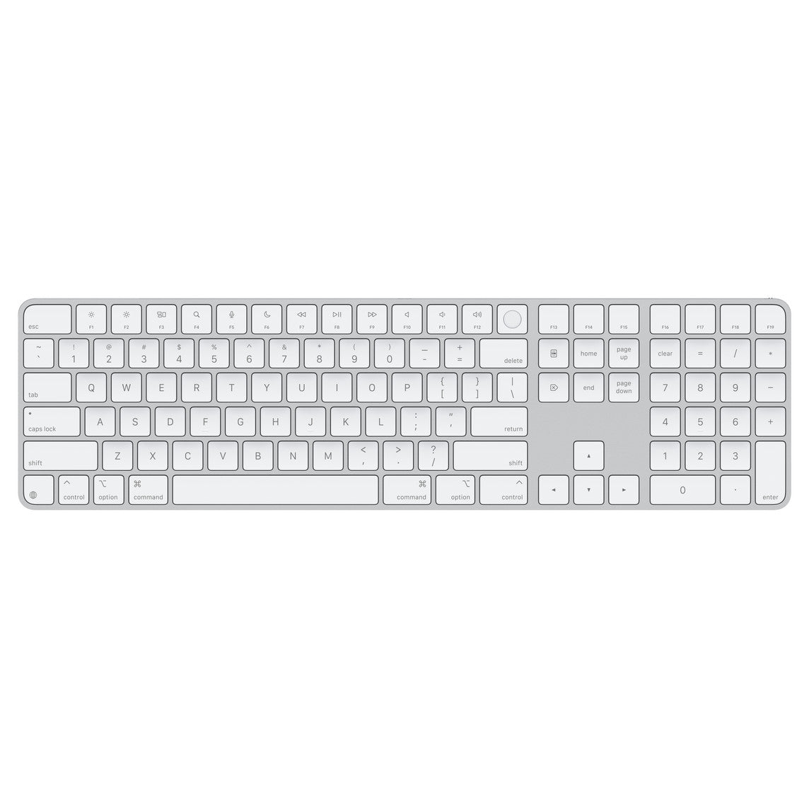 Клавиатура Apple Magic Keyboard (2024) с Touch ID и цифров блок - International English - White Keys