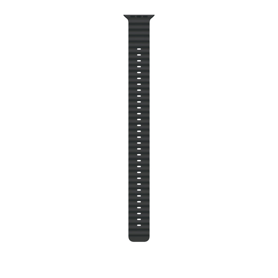 Apple Watch 49mm Ocean Band - Band: Black - Natural Titanium Finish