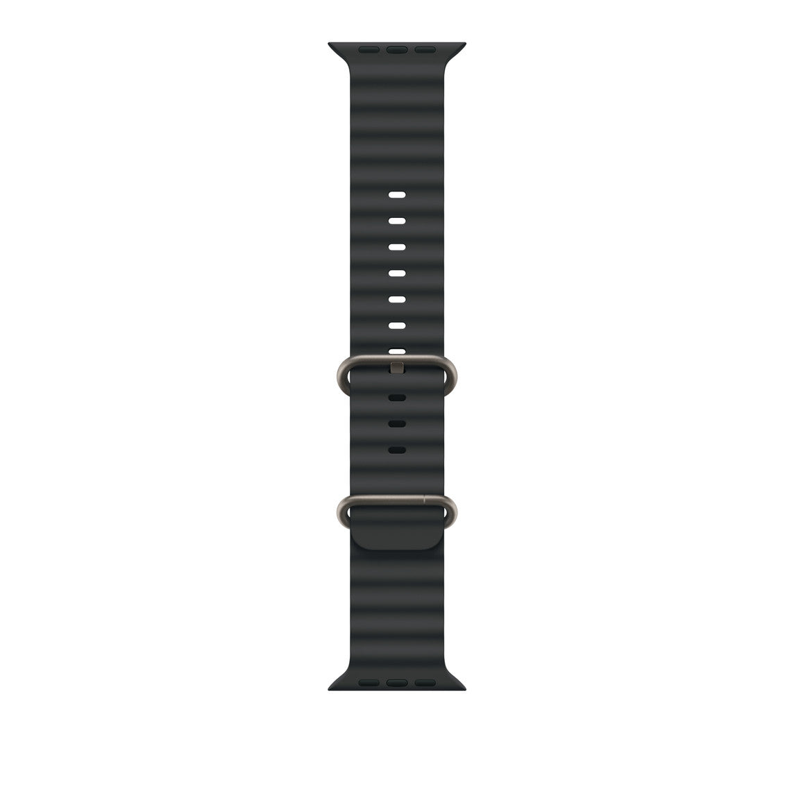 Apple Watch 49mm Ocean Band - Band: Black - Natural Titanium Finish