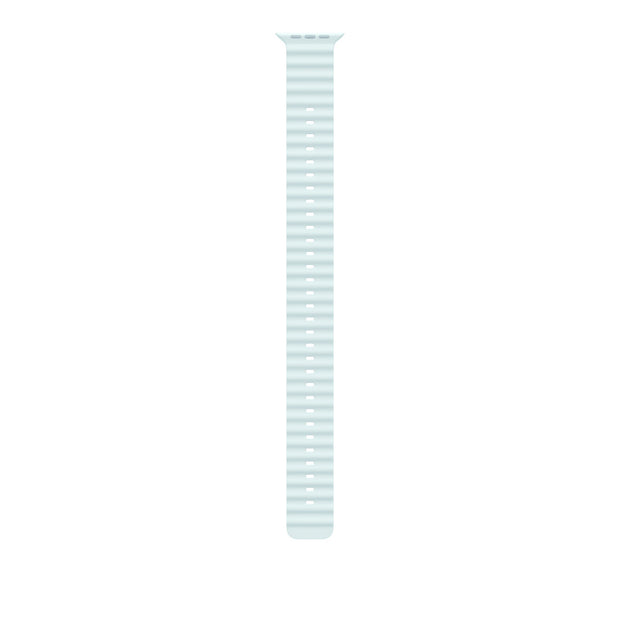 Apple Watch 49mm Ocean Band - Band: Ice Blue - Natural Titanium Finish