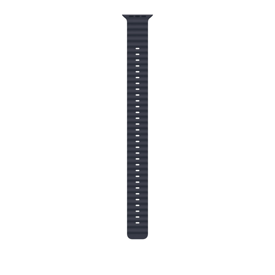 Apple Watch 49mm Ocean Band - Band: Navy - Natural Titanium Finish