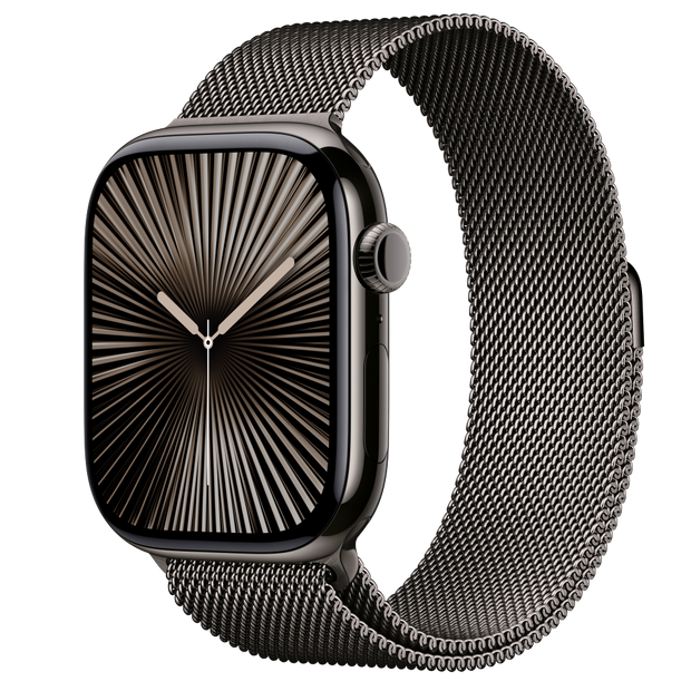 Apple Watch Series 10 Cellular 46mm - Slate Titanium / Slate Milanese Loop - S/M
