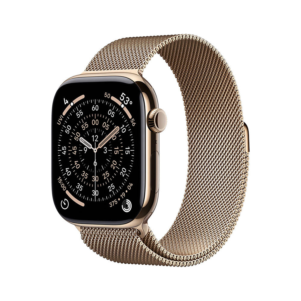 Apple Watch Series 11 Cellular 42mm - Gold Titanium / Gold Milanese Loop