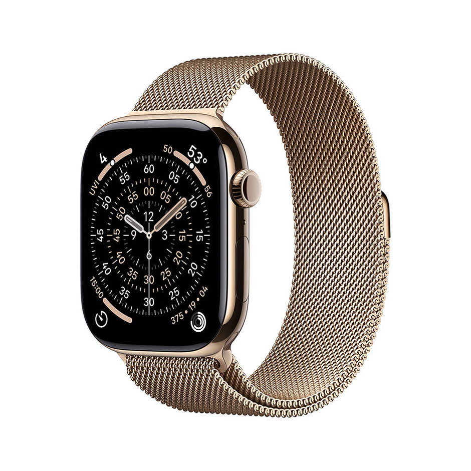 Apple Watch Series 11 Cellular 42mm - Gold Titanium / Gold Milanese Loop