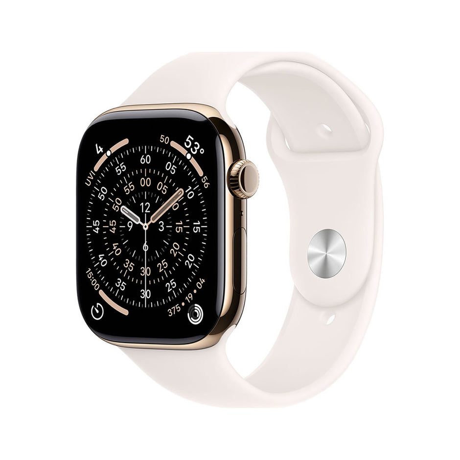 Apple Watch Series 11 Cellular 42mm - Gold Titanium / Light Blush Sport Band - S/M