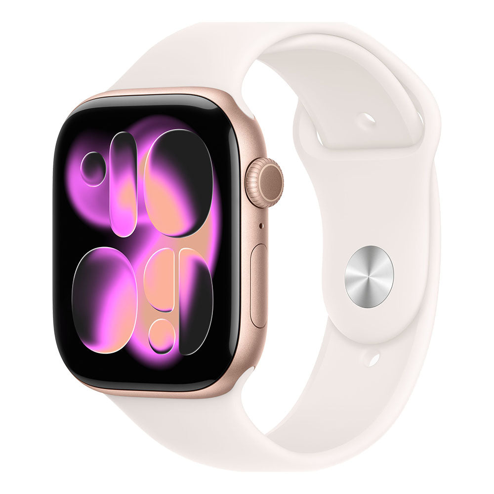 Apple Watch Series 11 Cellular 46mm - Rose Gold Aluminium / Light Blush Sport Band - S/M