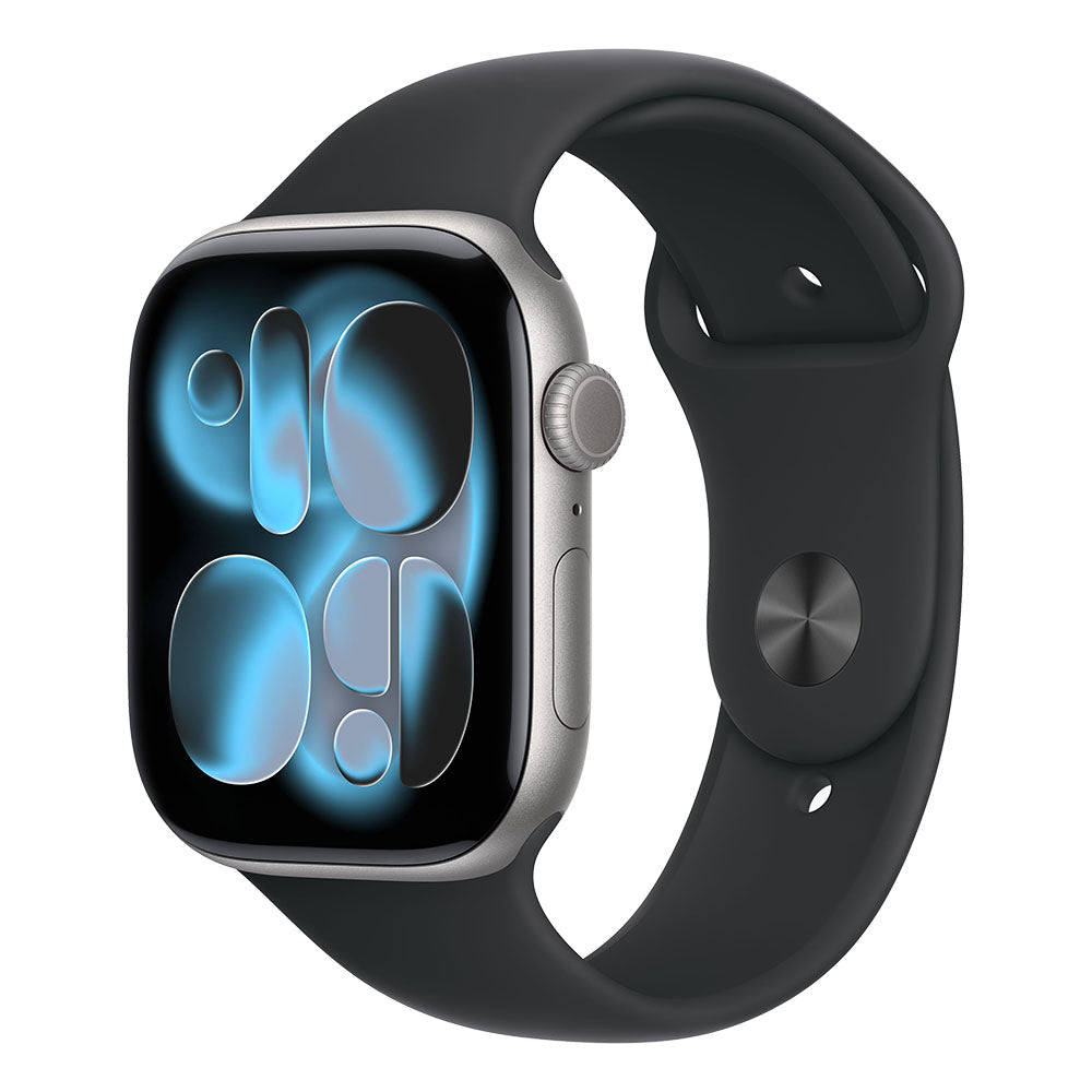 Apple Watch Series 11 Cellular 46mm - Space Grey Aluminium / Black Sport Band - S/M