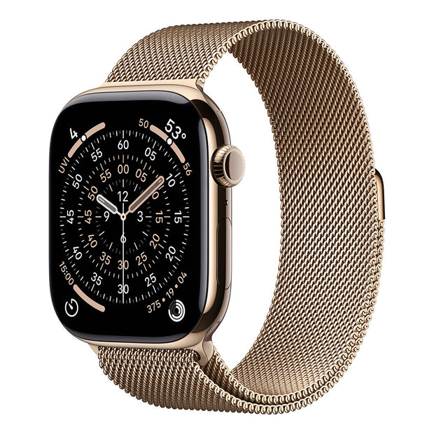 Apple Watch Series 11 Cellular 46mm - Gold Titanium / Gold Milanese Loop - M/L