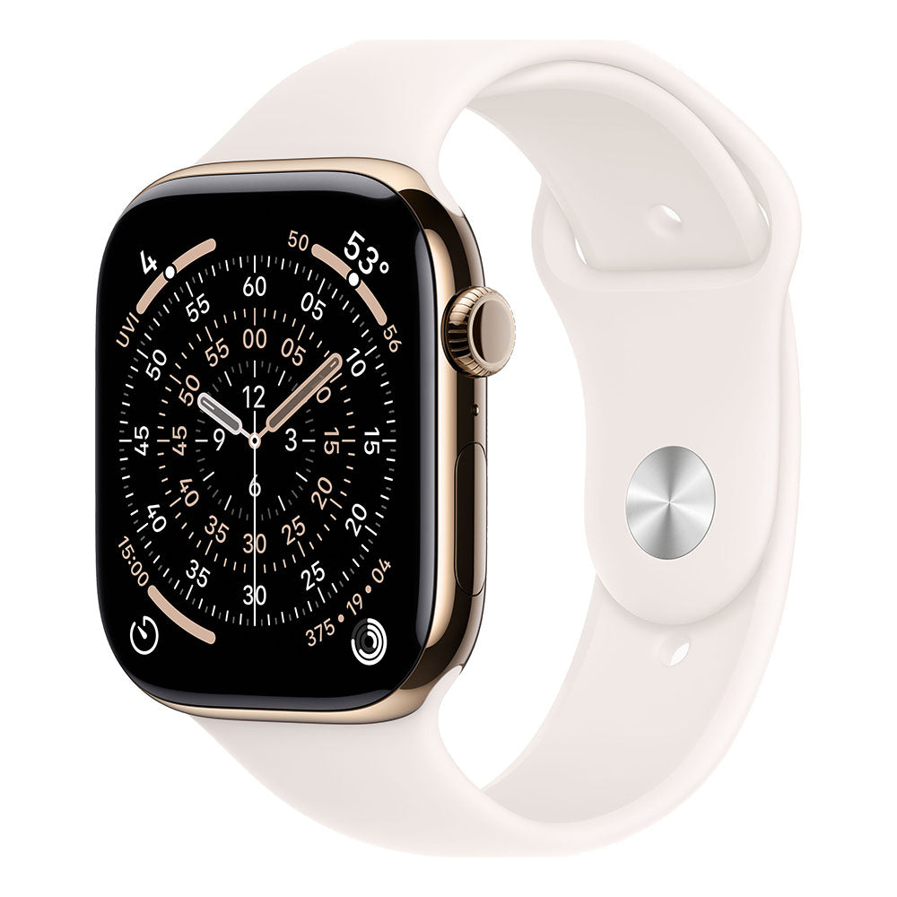 Apple Watch Series 11 Cellular 46mm - Gold Titanium / Light Blush Sport Band - S/M