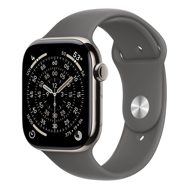 Apple Watch Series 11 Cellular 46mm - Natural Titanium / Stone Grey Sport Band - M/L