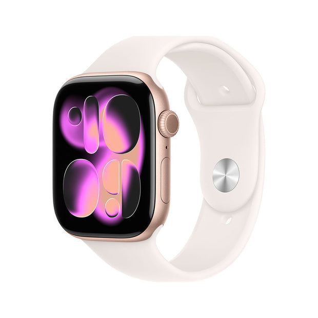 Apple Watch Series 11 GPS 42mm - Rose Gold Aluminium / Light Blush Sport Band - M/L