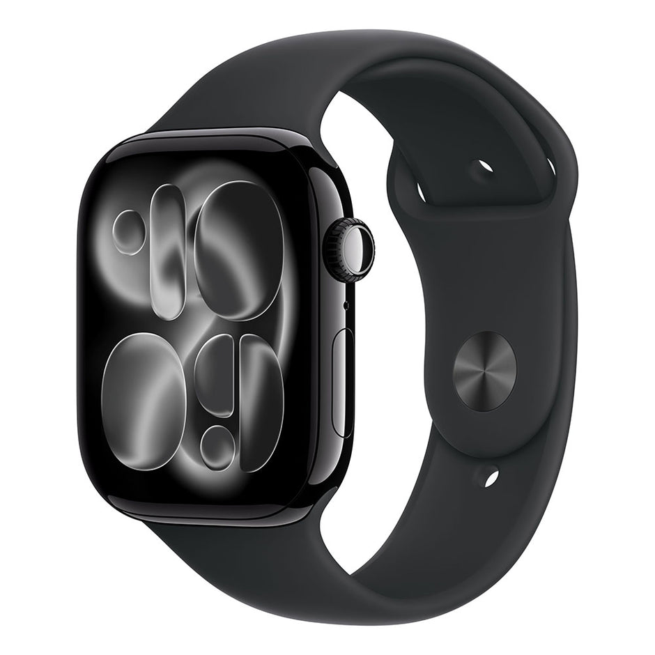 Apple Watch Series 11 GPS 46mm - Jet Black Aluminium / Black Sport Band - M/L