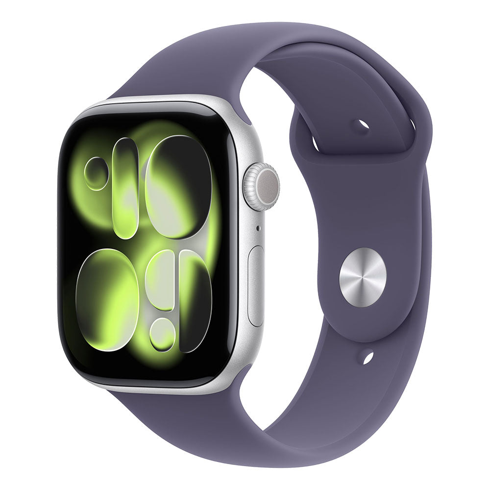 Apple Watch Series 11 GPS 46mm - Silver Aluminium / Purple Fog Sport Band - S/M