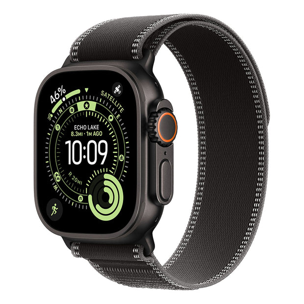 Apple Watch Ultra 3 Cellular 49mm - Black Titanium / Black/Charcoal Trail Loop - M/L