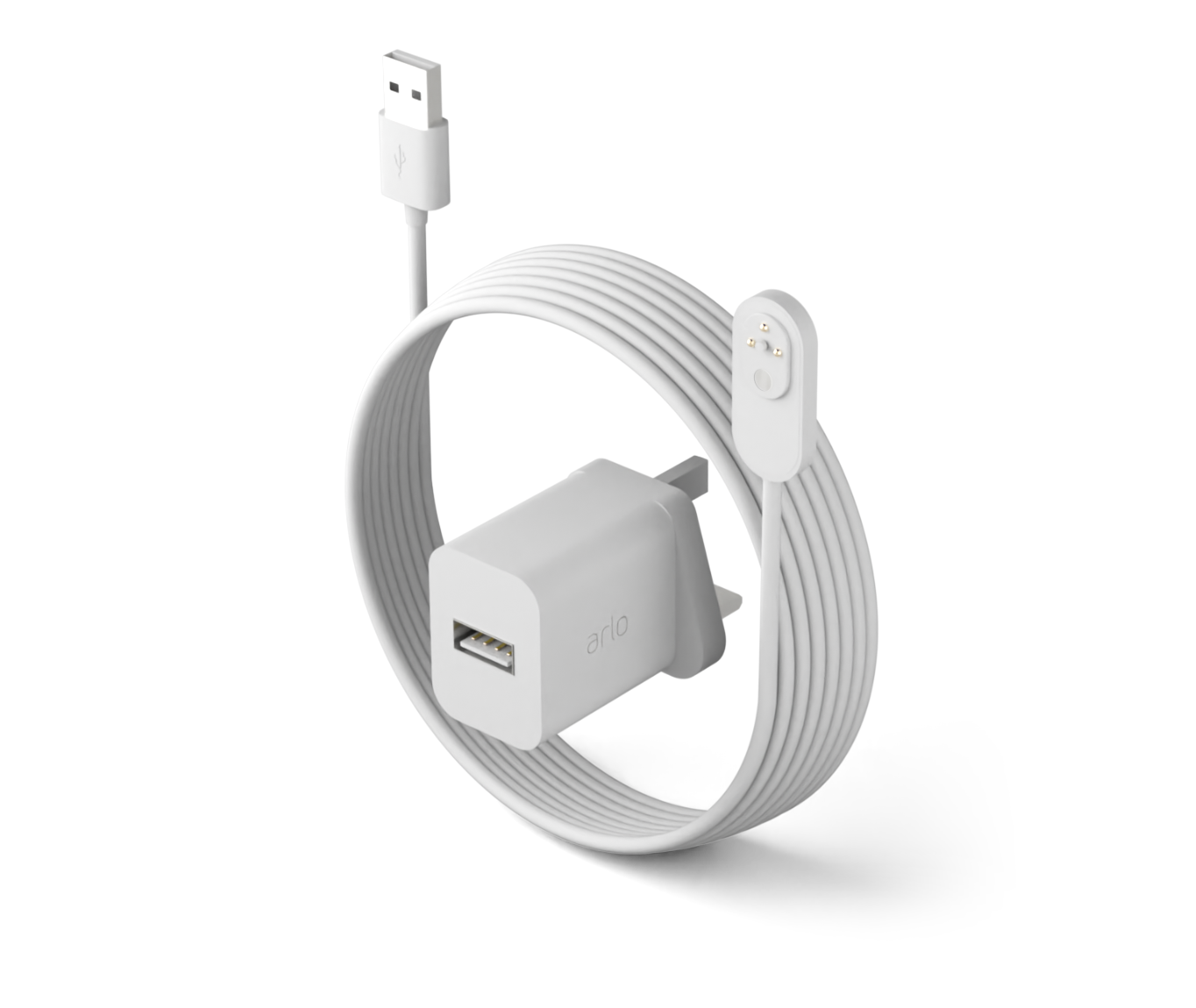 Кабел Arlo Indoor Magnetic Charging Cable 2.5 м, бял