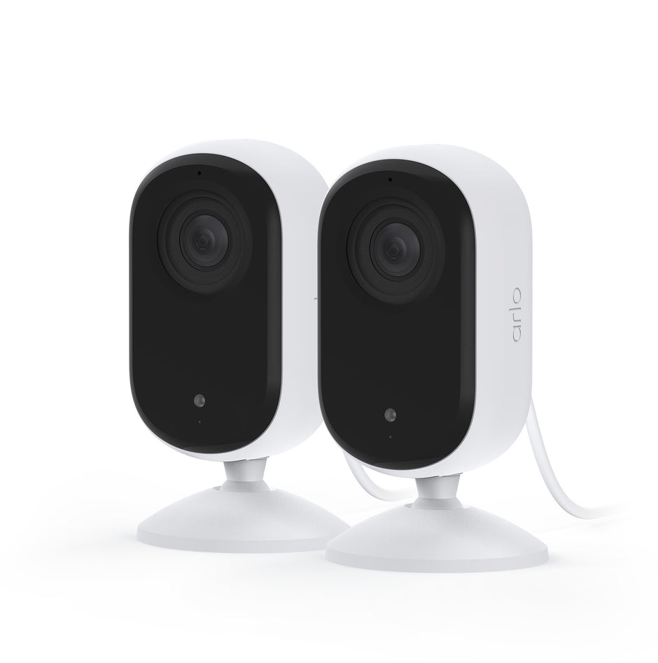 Камери за сигурност Arlo Essential Gen 2 2K Indoor – 2 камери, бели