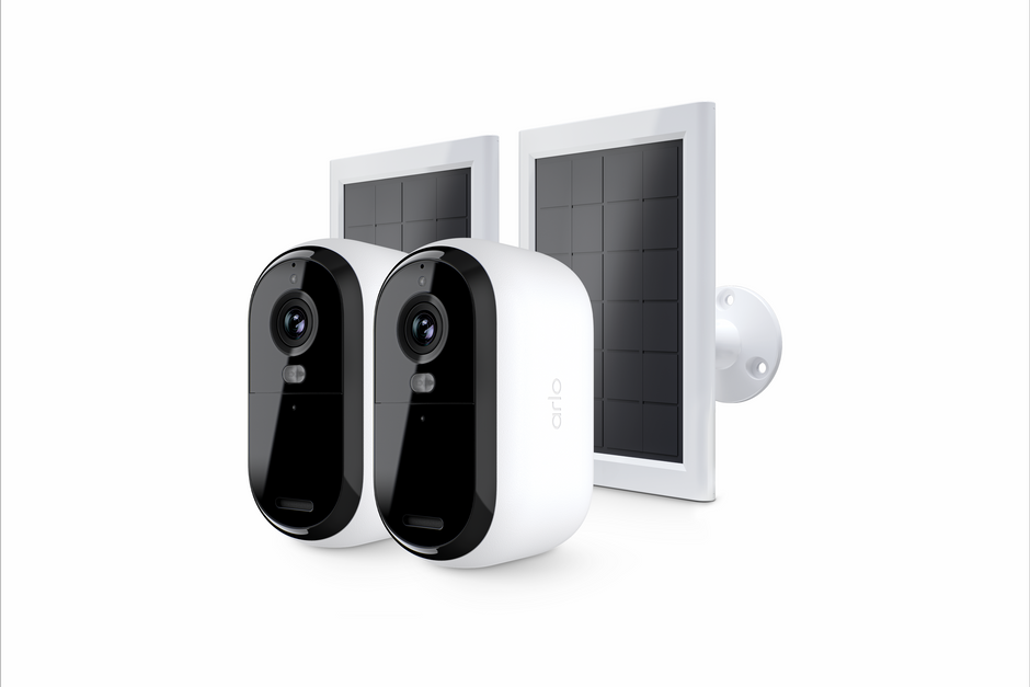 Камери за сигурност Arlo Essential Gen 2 2K Outdoor – 2 камери + 2 соларни панела, бели