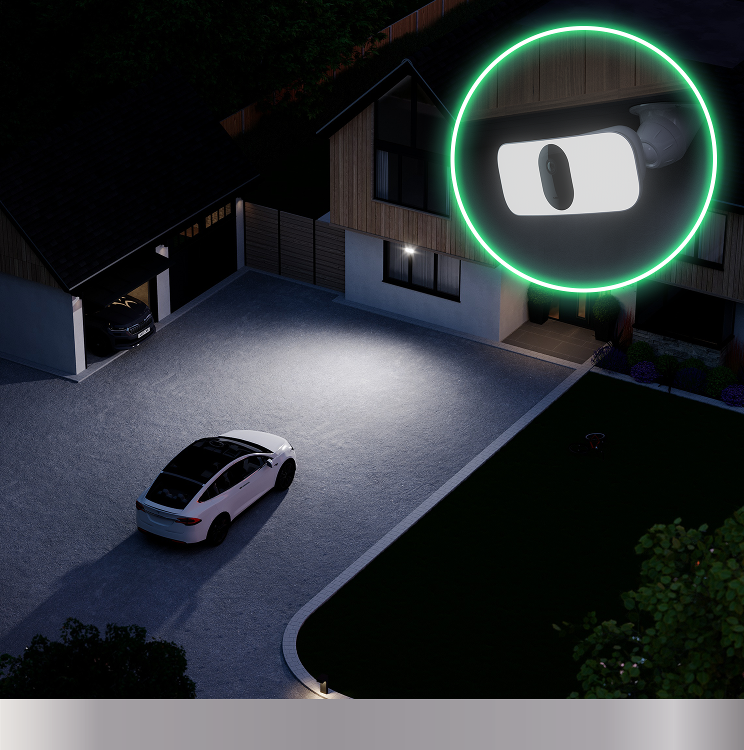 Камера с прожектор Arlo Floodlight Outdoor, бяла
