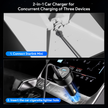 2-в-1 автомобилно захранване 12V за Starlink Mini с LED дисплей
