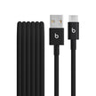 Кабел Beats, USB-A/USB-C, плетен, 1.5 м, Bolt Black