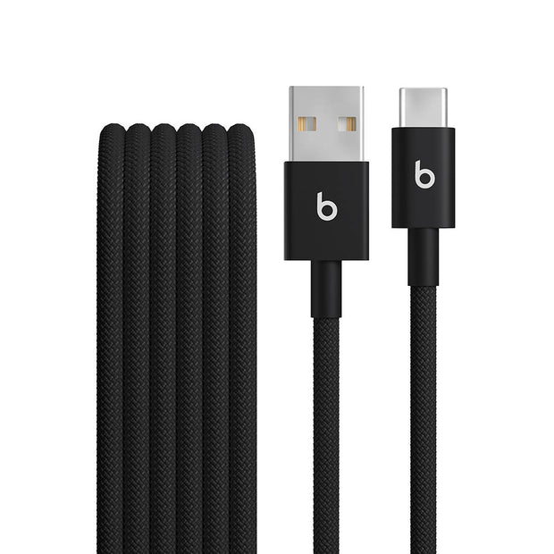 Кабел Beats, USB-A/USB-C, плетен, 1.5 м, Bolt Black