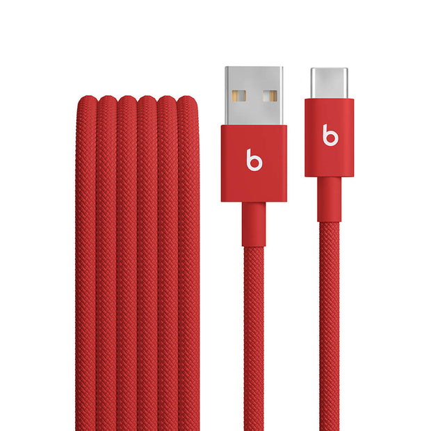 Кабел Beats, USB-A/USB-C, плетен, 1.5 м, Rapid Red