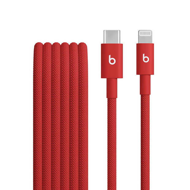 Кабел Beats, USB-C/Lightning, плетен, 1.5 м, Rapid Red