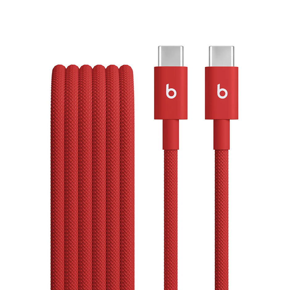 Кабел Beats, USB-C/USB-C, плетен, 1.5 м, Rapid Red