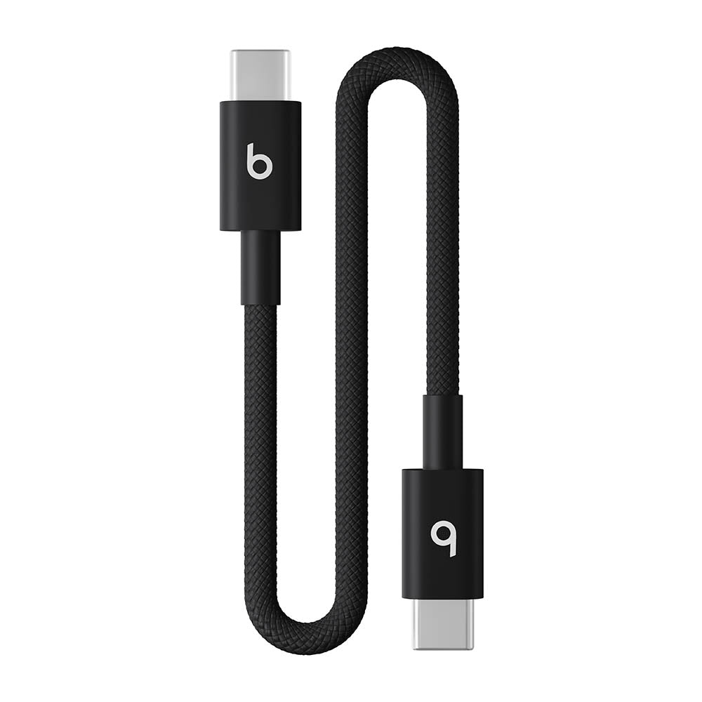 Кабел Beats, USB-C/USB-C, плетен, 20 см, Bolt Black