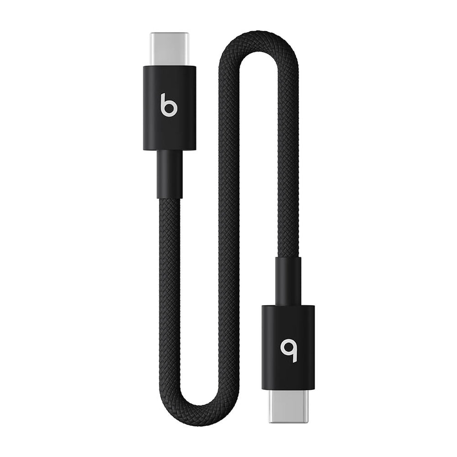 Кабел Beats, USB-C/USB-C, плетен, 20 см, Bolt Black