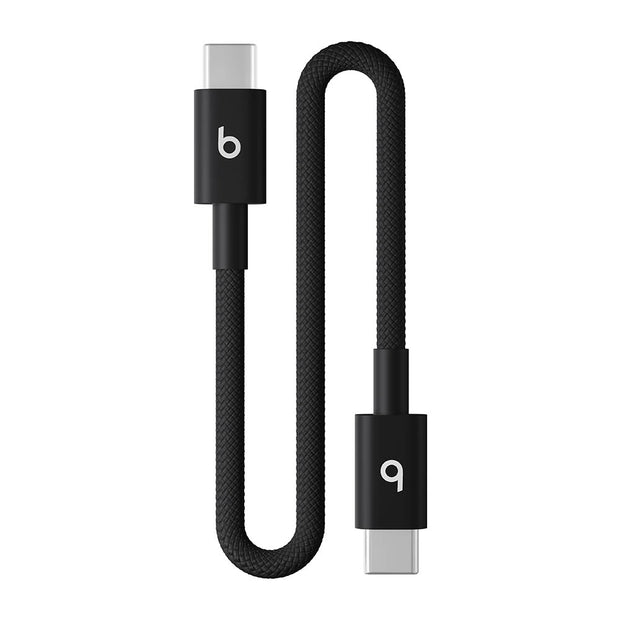 Кабел Beats, USB-C/USB-C, плетен, 20 см, Bolt Black