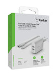 Зарядно Belkin, 24W, бял