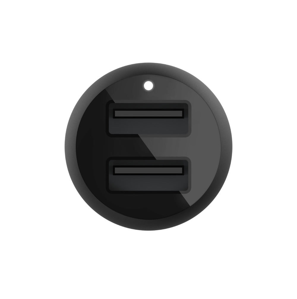 Автомобилно зарядно Belkin, 24W, USB-C + USB-A, черен
