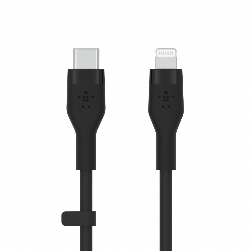 Кабел Belkin - Boost Charge, USB-C/Lightning, силиконов, 2 м, черен