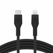 Кабел Belkin - Boost Charge, USB-C/Lightning, силиконов, 2 м, черен