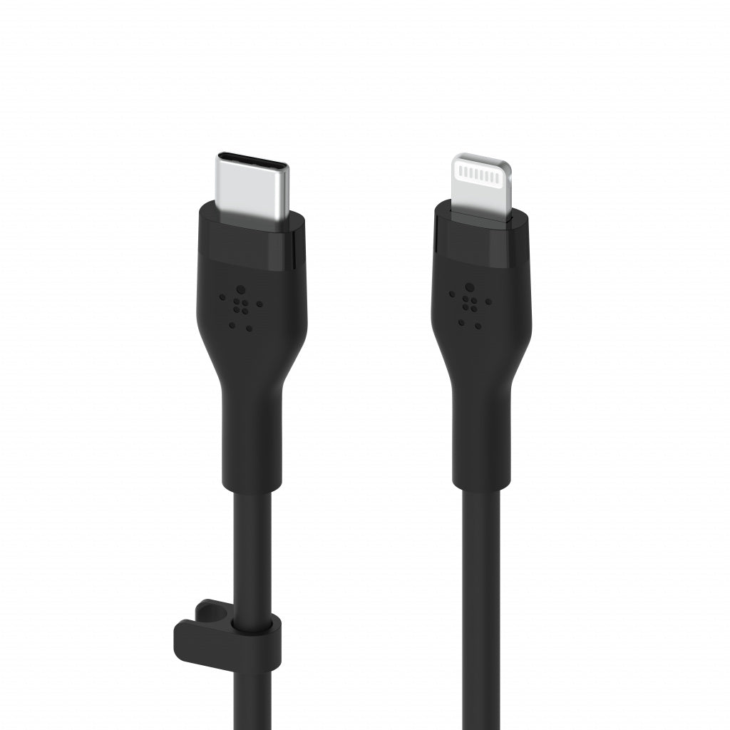 Кабел Belkin - Boost Charge, USB-C/Lightning, силиконов, 2 м, черен