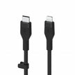 Кабел Belkin - Boost Charge, USB-C/Lightning, силиконов, 2 м, черен